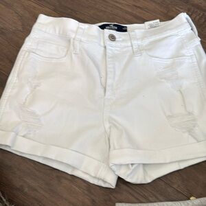 White Hollister Jean shorts